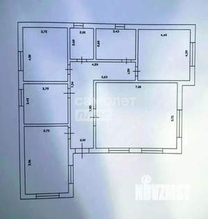 Дом 176м&sup2;, 1-этажный, участок 6 сот.  