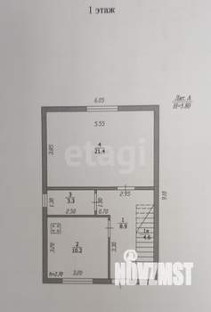 Дом 90м&sup2;, 2-этажный, участок 3 сот.  