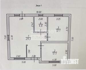 Дом 65м², 1-этажный, участок 3 сот.  