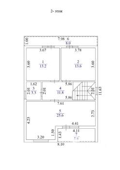 Дом 165м², 2-этажный, участок 3 сот.  