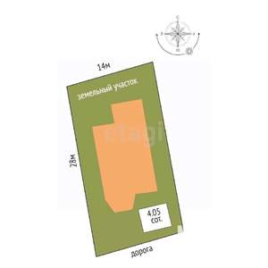 Дом 109м&sup2;, 1-этажный, участок 4 сот.  