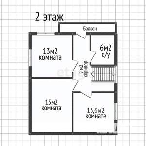 Дом 106м&sup2;, 2-этажный, участок 4 сот.  