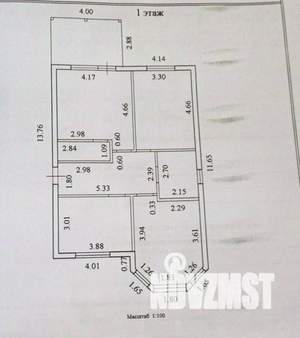 Дом 100м&sup2;, 1-этажный, участок 5 сот.  