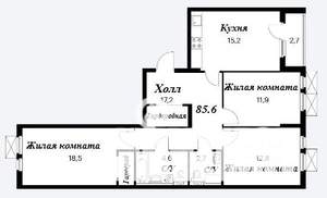 3-к квартира, на длительный срок, 85м2, 9/15 этаж