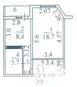 1-к квартира, на длительный срок, 41м2, 1/10 этаж