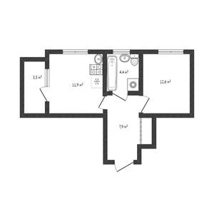 1-к квартира, на длительный срок, 40м2, 20/20 этаж