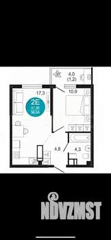 2-к квартира, на длительный срок, 40м2, 19/24 этаж