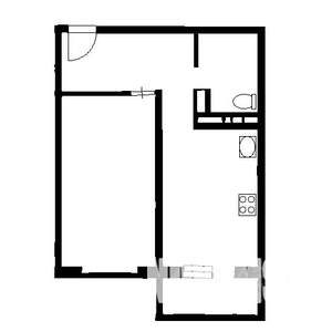 1-к квартира, на длительный срок, 42м2, 12/19 этаж