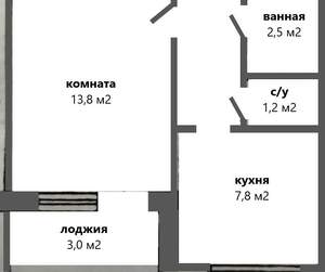 1-к квартира, на длительный срок, 30м2, 6/9 этаж