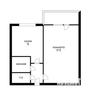 1-к квартира, на длительный срок, 34м2, 5/16 этаж