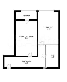 1-к квартира, на длительный срок, 45м2, 1/5 этаж