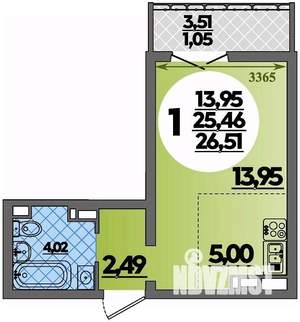 Студия квартира, строящийся дом, 27м2, 15/16 этаж