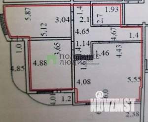 2-к квартира, вторичка, 88м2, 4/4 этаж