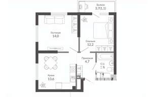 2-к квартира, вторичка, 49м2, 20/23 этаж