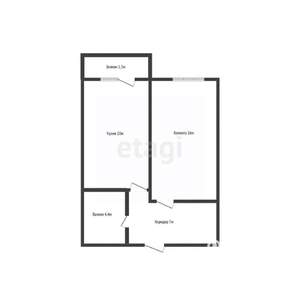 1-к квартира, вторичка, 38м2, 2/3 этаж