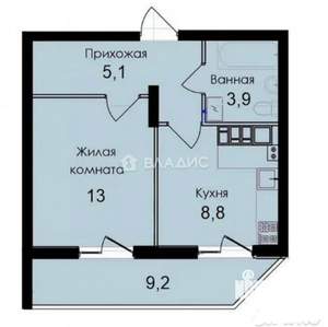 1-к квартира, вторичка, 40м2, 10/14 этаж