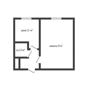 1-к квартира, вторичка, 30м2, 2/9 этаж