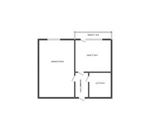 1-к квартира, вторичка, 38м2, 6/16 этаж