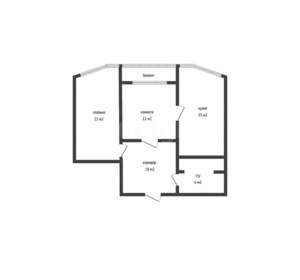 2-к квартира, вторичка, 59м2, 11/17 этаж