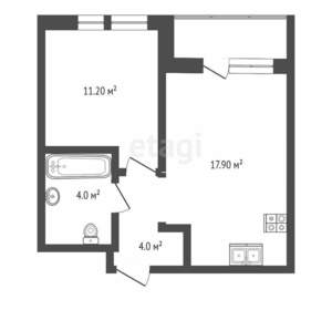 Студия квартира, вторичка, 29м2, 13/15 этаж