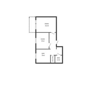 2-к квартира, вторичка, 44м2, 6/9 этаж