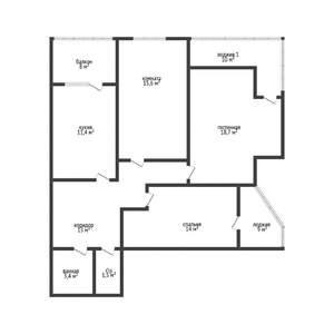 3-к квартира, вторичка, 84м2, 9/17 этаж