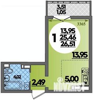 Студия квартира, строящийся дом, 27м2, 1/16 этаж