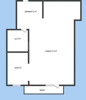 Студия квартира, вторичка, 24м2, 3/4 этаж