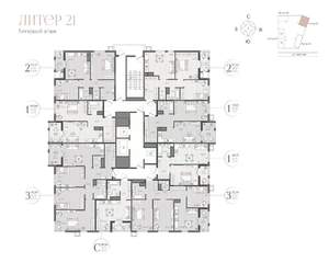 3-к квартира, вторичка, 92м2, 4/18 этаж
