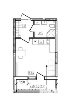 Студия квартира, вторичка, 26м2, 2/9 этаж