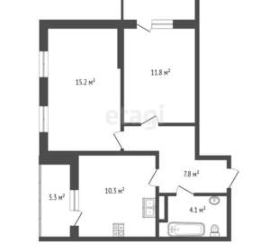 2-к квартира, вторичка, 50м2, 12/20 этаж