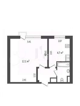 1-к квартира, вторичка, 21м2, 8/9 этаж