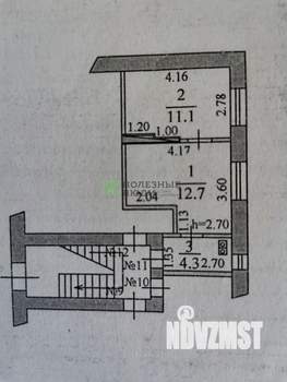 2-к квартира, вторичка, 27м2, 1/2 этаж