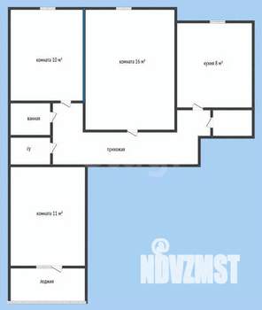 3-к квартира, вторичка, 62м2, 3/9 этаж