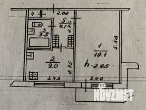 1-к квартира, вторичка, 38м2, 6/10 этаж