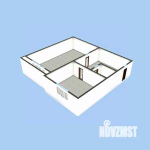 1-к квартира, вторичка, 46м2, 1/3 этаж