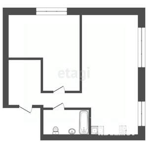 2-к квартира, вторичка, 29м2, 1/5 этаж