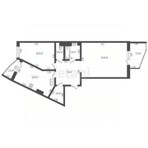 2-к квартира, вторичка, 66м2, 15/16 этаж