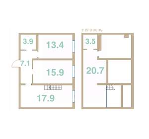 2-к квартира, вторичка, 104м2, 8/10 этаж