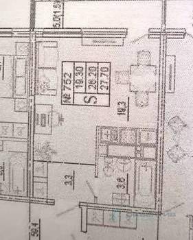 Студия квартира, вторичка, 28м2, 4/24 этаж