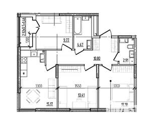 3-к квартира, вторичка, 70м2, 4/9 этаж