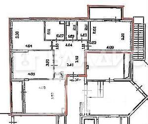 3-к квартира, вторичка, 86м2, 1/21 этаж