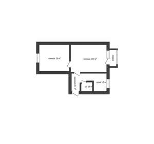 2-к квартира, вторичка, 45м2, 3/5 этаж