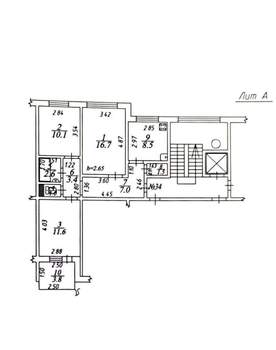 3-к квартира, вторичка, 62м2, 9/10 этаж