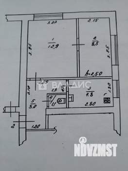 2-к квартира, вторичка, 32м2, 1/3 этаж