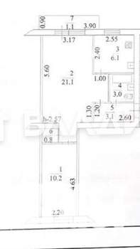 2-к квартира, вторичка, 44м2, 4/4 этаж