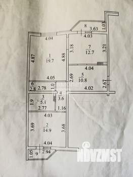 2-к квартира, вторичка, 70м2, 6/12 этаж