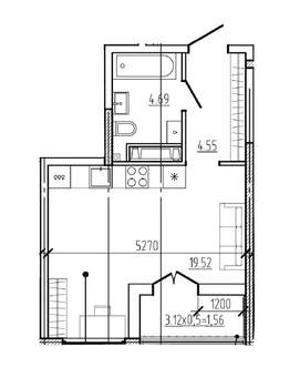 Студия квартира, вторичка, 30м2, 15/18 этаж