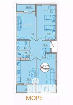 3-к квартира, вторичка, 95м2, 16/18 этаж