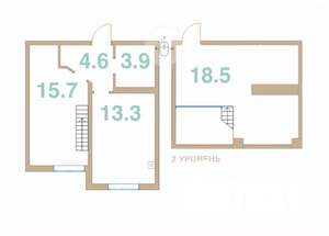 2-к квартира, вторичка, 56м2, 8/10 этаж